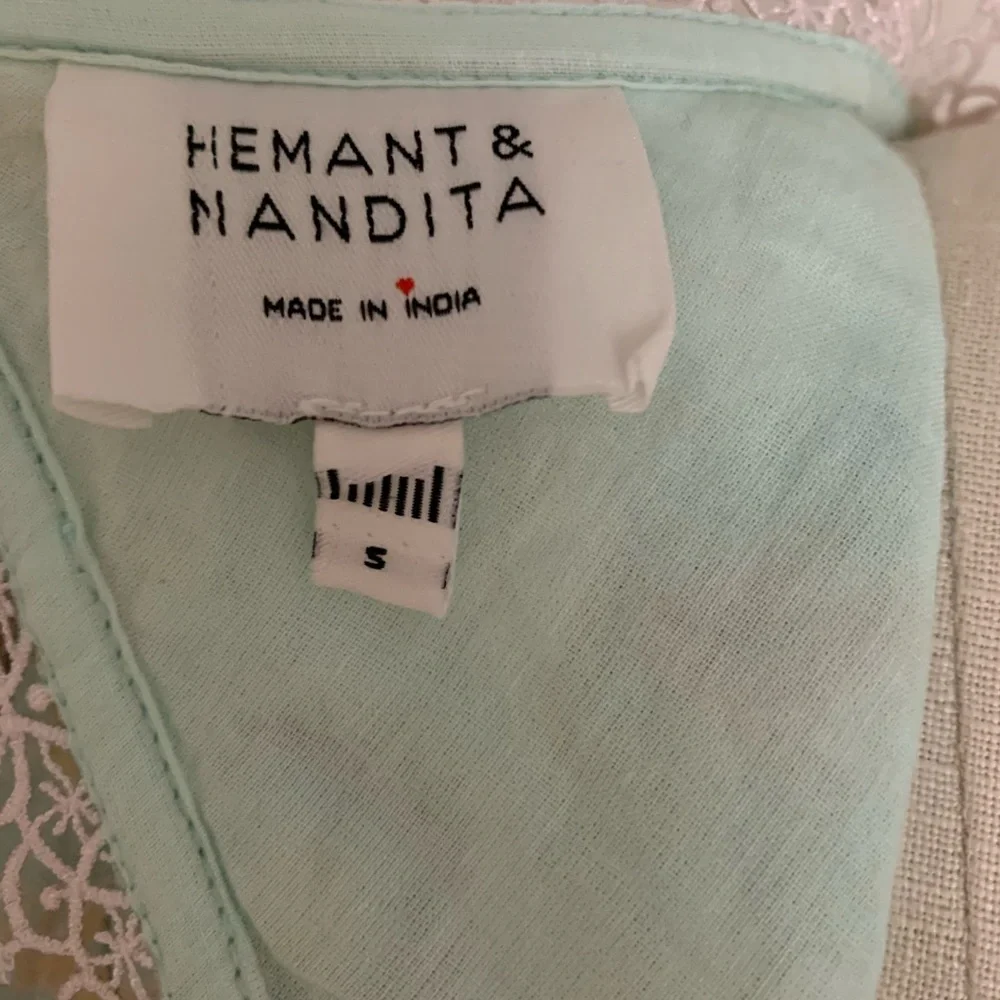 Hemant and Nandita mini dress in mint/peach - Picture 6 of 6